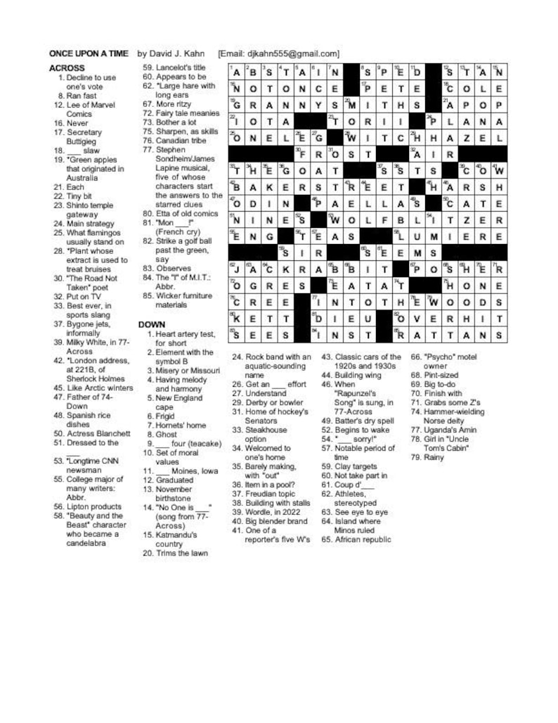 Custom Designed 17x17 Crossword Puzzle Etsy