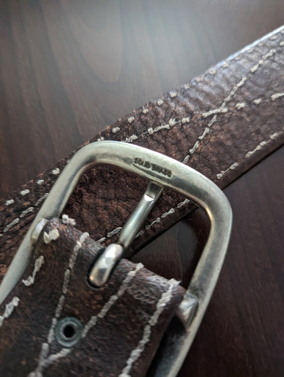 A Cowboy Vintage Leather Belt - image 5