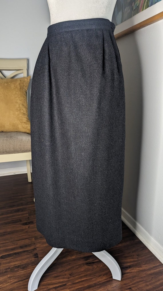 Austin Reed Pure Wool Charcoal Gray Pencil Skirt 6