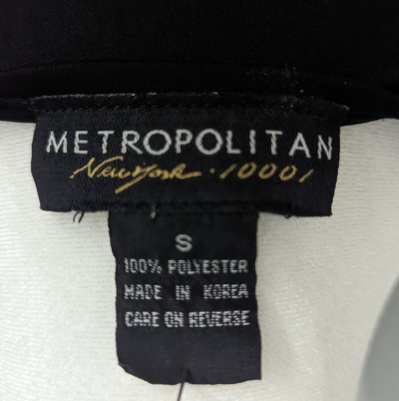 90's Metropolitan Brand Black 100% Polyester Long… - image 2