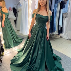 Fairy Prom Dress Green Prom Dress Princess prom dress Fantasy prom dress Custom Green wedding dress Emerald green gown Graduation dress