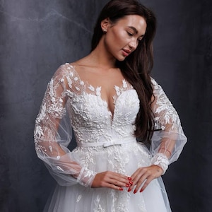 green emerald velvet dress Berylove Women Ivory A-Line Engagement Dress Long Sleeve Bateau Neck Mini Bridal Shower Dress, Ivory / US26W