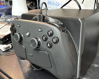 Steam Machine Controller Charging Dock | Slide-On Front Mount for Valve Steam Controller | No Mods, No Magnets | 3D Printed
