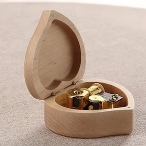Engraved Heart Music Box: Custom Song, Photo, Message