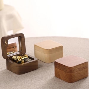 Classical Glass Engraved Music Themed Box | Couples Gift Wooden Custom Music Box | BTS Music Box Gift For Wife | Valentine Gift