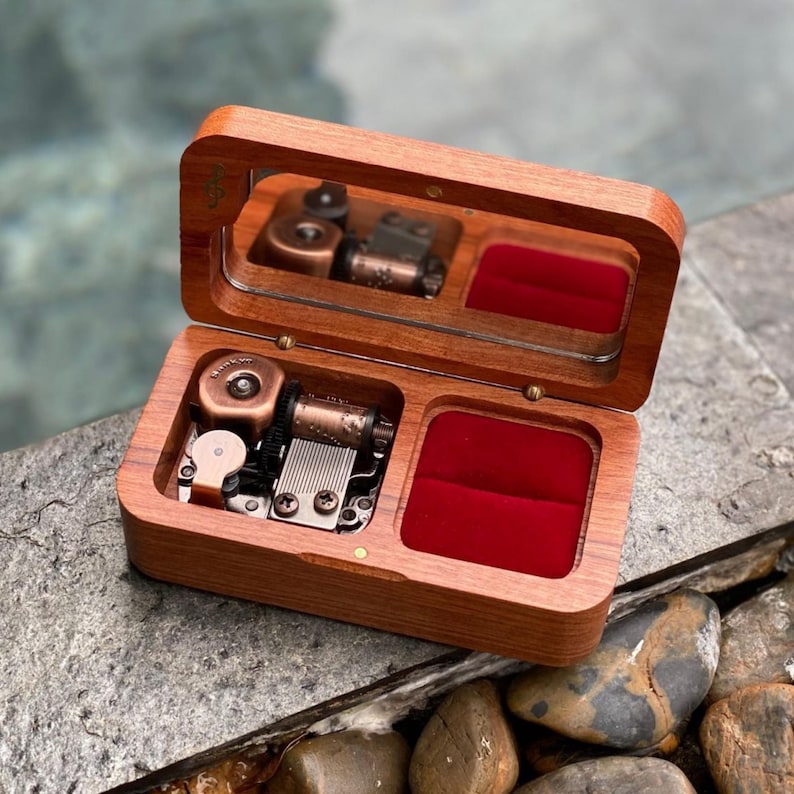 Personalized Wooden Music Jewelry Box: Custom Engraved Gift - Etsy