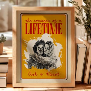 Benutzerdefinierte Paar Druck | "Die Romanze Ihres Lebens" | Vintage-inspiriertes Hochzeits- oder Jahrestagsgeschenk | Digitaler Download