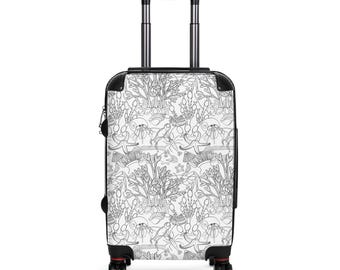 Unterwasser Sea Life Koffer | Ocean Creatures Gepäckhülle, Rockpool Färbung Muster