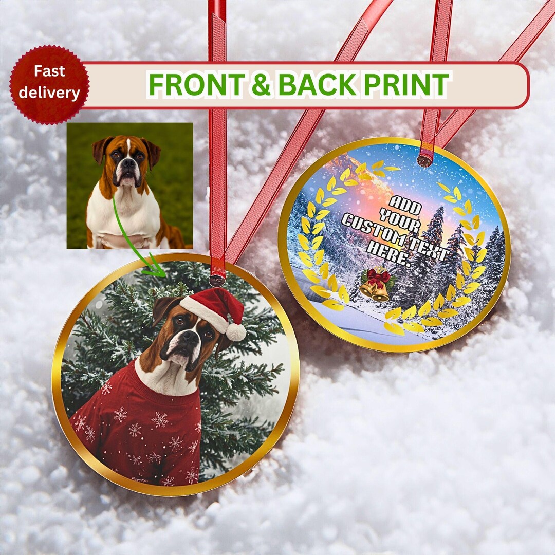 Custom Pet Memorial Ornament for Pet Loss – Dog Cat Christmas Keepsake ...