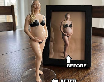 Custom Action Figurine Pregnant Mom Bobblehead, Expecting Mother Statue, Custom Mom-to-Be Sculpture, New Mom Keepsake, Mothers Day Gift Idea