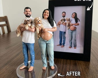 Custom Action Figurine Pregnant Bobblehead, Custom Pregnancy Figurine, Gift for Expectant Mom, Baby Shower Gift, First Mother’s Day Present