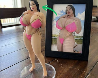 Custom Action Figurine, Bobblehead Figurine, Sexy Lady Adult Sculpture, Seductive Female Figurine, Curvy Woman Statue, Soul Sister Gift.