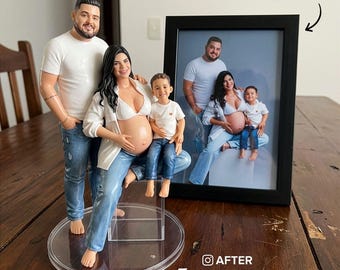 Custom Action Figurine Pregnant Bobblehead, Custom Pregnancy Keepsake, Mom-To-Be Gift, Pregnancy Statue, Gift for Her, Pregnant Woman Art