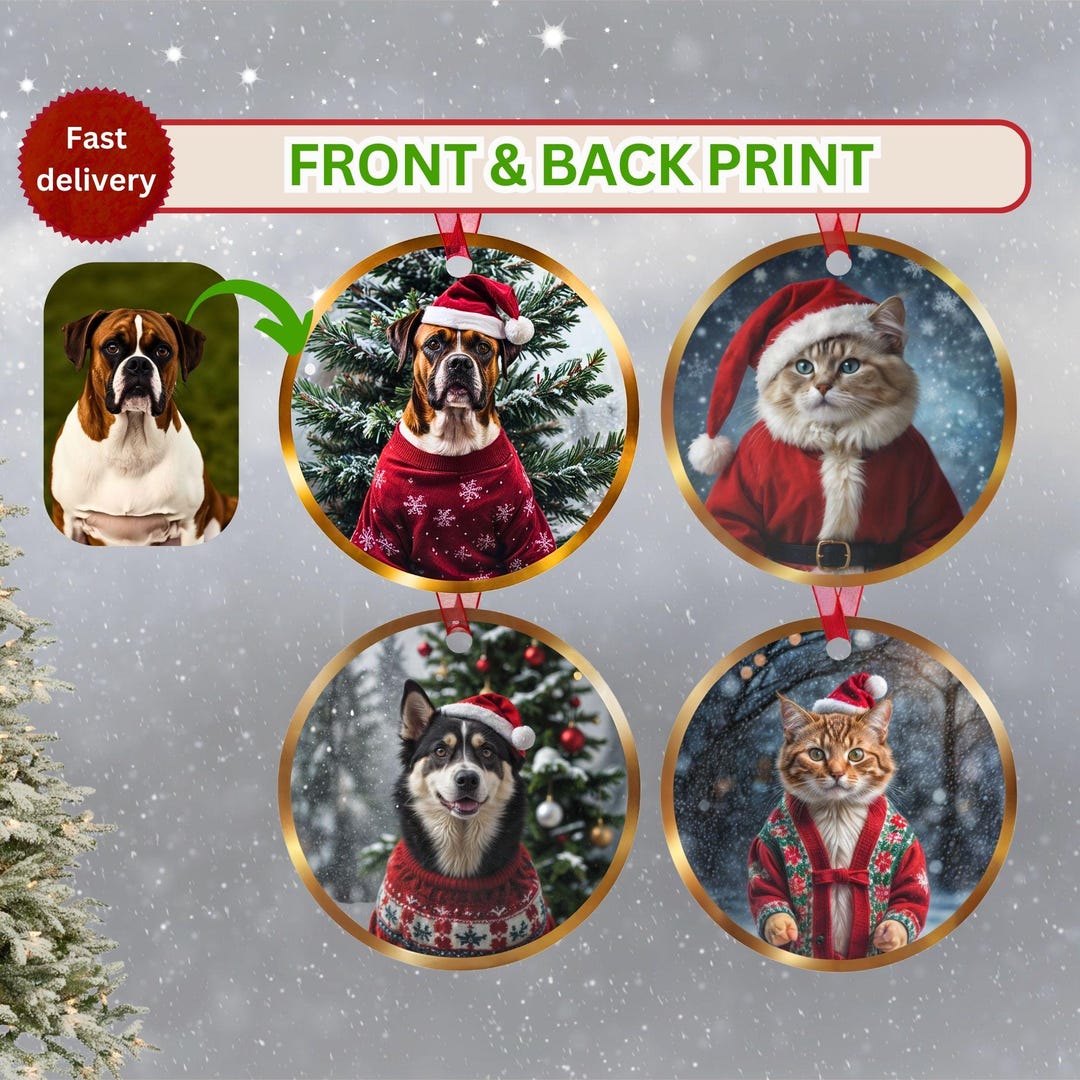 Personalized Pet Christmas Ornament for Dog or Cat Lovers Custom Pet — free download