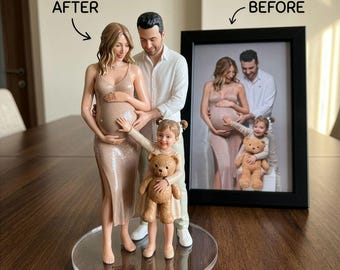 Custom Action Figurine Pregnant Bobblehead, Pregnancy Gift for Expectant Mothers, Custom Mom Figurine,irst Mother’s Day Gift, Midwife Gifts