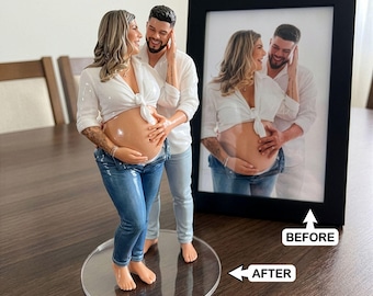 Custom Action Figurine Pregnant Bobblehead, Pregnancy Statue, Custom Pregnant Mom Gift, Midwife Gift, First Mother’s Day Keepsake