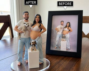 Custom Action Figurine Pregnant Bobblehead, Custom Pregnant Mom Figurine, Baby Shower Gift, Pregnancy Gift, First Mother’s Day Gift.