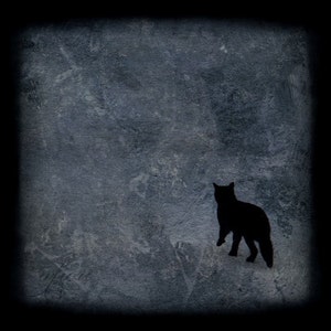 Black cat photograph, cat print, Walking Away, Fine art photography, cat photo, photo painting image 2