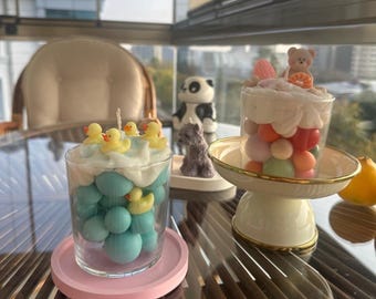 Vela de cera de soja con forma de patito de goma: decoración para el baño, un regalo divertido