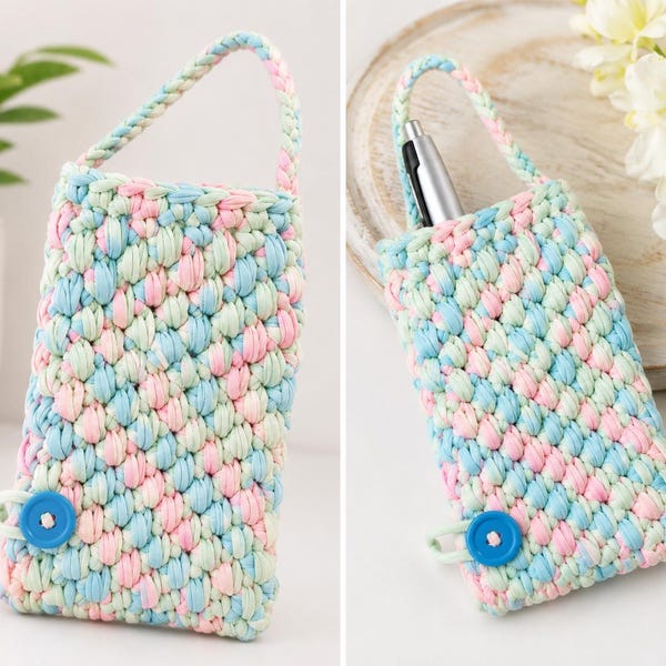 Crochet cane pouch pattern
