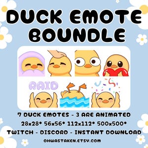 Duck Emote Bundle – Animated & Static – Twitch | Discord
