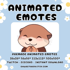 Premade Animated Otter Emote | Cute Otter Clap for Twitch & Discord