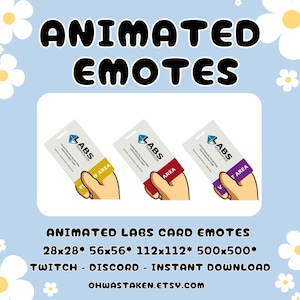 Flucht aus Tarkov Animated Labs Karte | Emotes – Twitch & Discord Paket | Gelb | Rot | Violett
