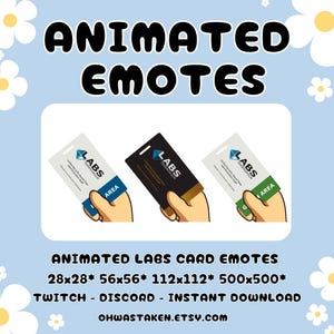 Emote della carta Escape From Tarkov Animated Labs – Twitch e Discord / Blu / Nero / Verde