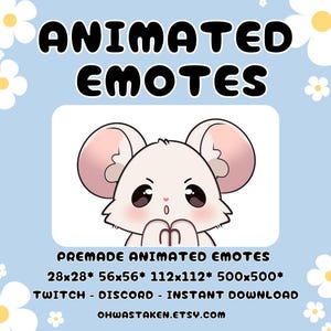 Premade Animated Mouse Emote | Adorable Mouse Clap for Twitch & Discord