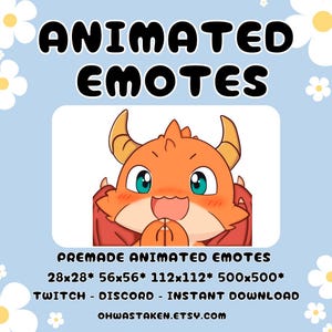Premade Animated Dragon Emote | Cute Dragon Clap for Twitch & Discord