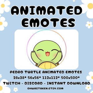 Pedro Dance Turtle Animated Emote - Twitch & Discord Kawaii Design