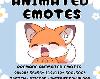 Premade Animated Fox Emote | Cute Fox Clap for Twitch & Discord