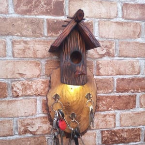 key holders for wall \ Wooden box for birds, birdhouse Birthday gift Excellent gift for a gardener \ key holder for wall unique