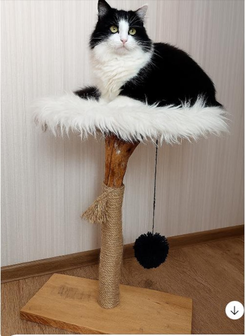 cat scratcher / cat tree , tall cat scratcher, cat toys, cat shelves, cat furniture, cat tower 27"-70 см-one shelf