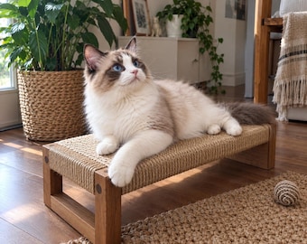 Rascador para gatos, muebles para gatos de sisal natural, poste rascador de madera para gatos