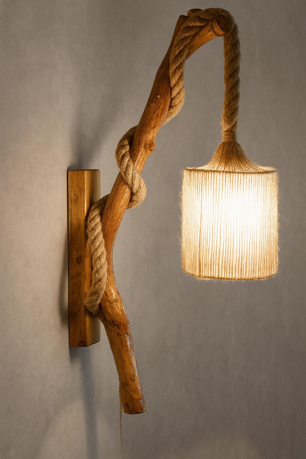 Handmade lamps In a village style / wood pendant light in boho style | wall lamp | driftwood lamp