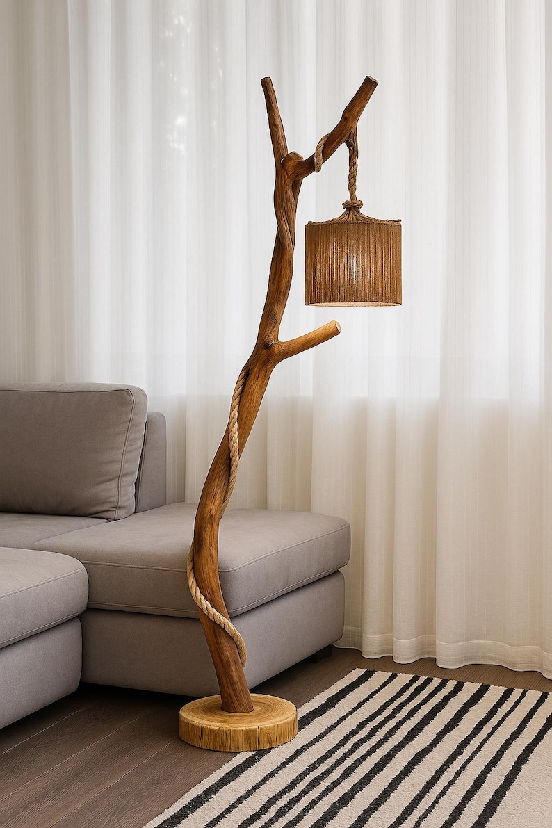 Unique Floor Lamp Tree Branch / Wood Floor Lamp / Bedroom Floor Lamp — free download