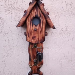 key holders for wall \ Wooden box for birds, birdhouse Birthday gift Excellent gift for a gardener \ key holder for wall unique
