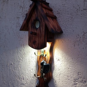 key holder for wall unique \ wooden home decor  | gift for her \ gift for him \ key organizer