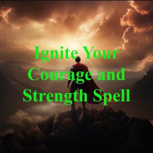 Fiery Fighting Spell Kit, Ignite Your Courage and Strength spell