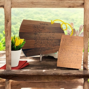 Custom Recipe Cutting Board – Engraved Handwritten Gift for Mom, Mother’s Day, Grandma & Sentimental Kitchen Keepsake