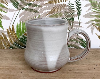 Small Ceramic Handmade 10oz Mug / Tea Coffee Cup - White