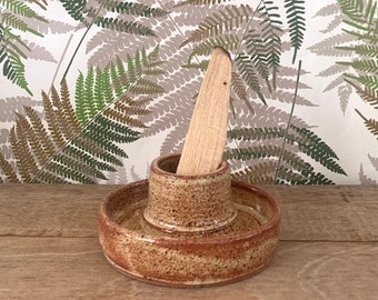 Ceramic Palo Santo Burner 3-in-1 /  Stick Incense Holder / Sage Tray Dish