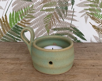 Handmade Ceramic Tea Light Holder / Small Luminary