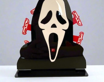Archivo de corte láser de cuenta regresiva de Halloween, svg de cuenta regresiva de personaje de terror, svg de cuenta regresiva de Halloween, SVG de calendario de cuenta regresiva, svg de Halloween