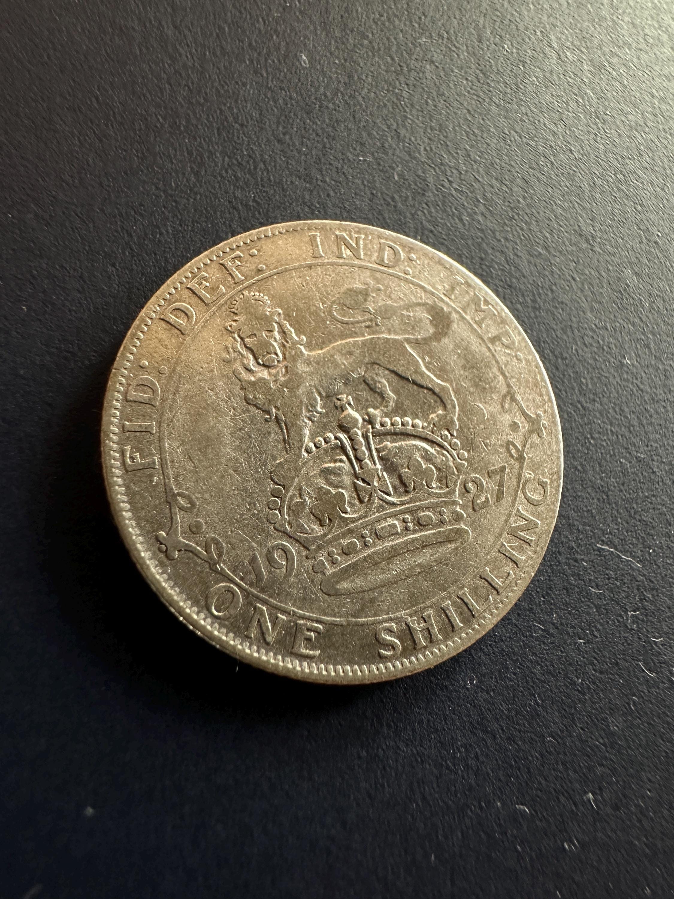 1927年英国シリング硬貨、ジョージ5世、銀貨 - Etsy 日本