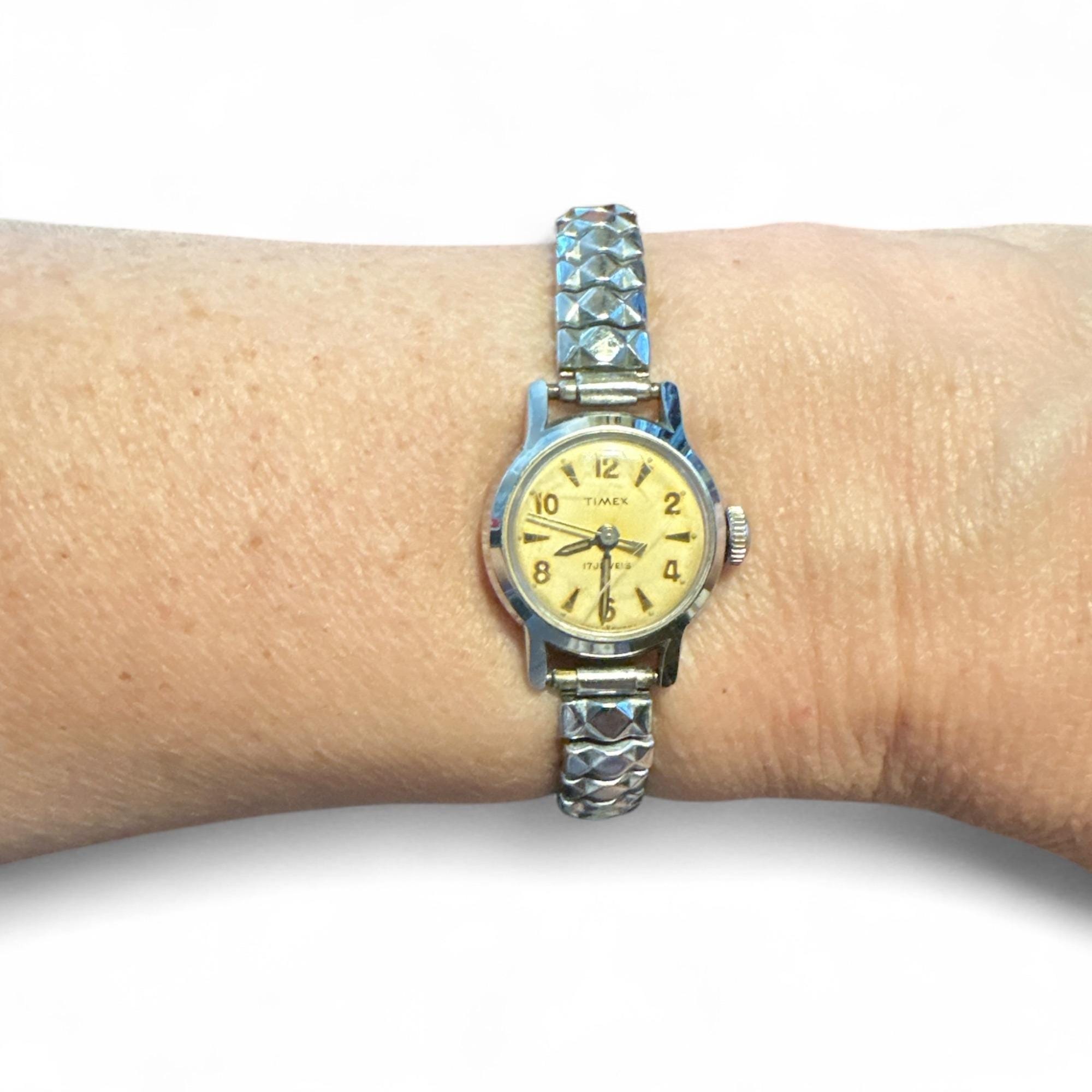 Retro Wind up Mechanical Timex Bracelet Wrist Watch Classic and is Working 17 Jw Timex Wind up Watch - Etsy main image 3