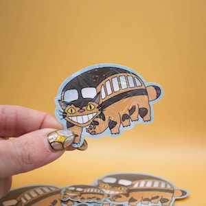 Cat Bus Sticker - Studio Ghibli Inspired Stickers, Anime Stickers, Sparkly Stickers, Anime Stickers, Laptop and Water Bottle Stickers