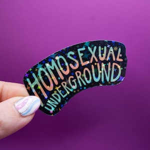 Homosexual Underground Sticker - Gamer Stickers, Disco Elysium Stickers, Sparkly Stickers, Space Stickers, Laptop and Water Bottle Sticker