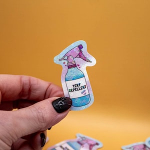 Sticker liefdadigheidsinstelling ** Terfafstotende sticker - Trans Rights, socialist, sprankelende stickers, stickers voor meisjes, laptop- en waterflesstickers